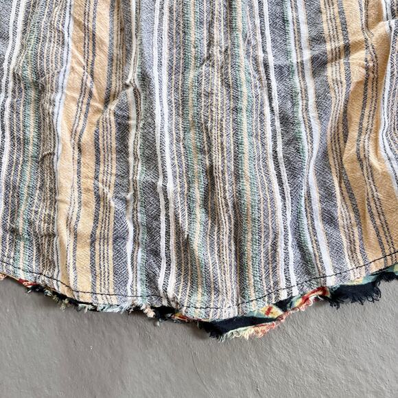 Free People Under the Sun Tunic Top Mini Dress Size Small Floral Striped - Picture 11 of 16